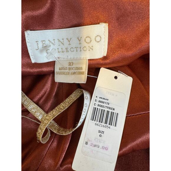 Jenny Yoo NWT Mara Rose Velvet Front Slit Maxi Dress Size 10 - Picture 6 of 10